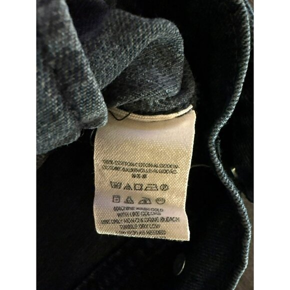 Free People Denim Jacket W/Knit Sleeves & Hood Distressed Cropped Design Size S - Picture 4 of 6